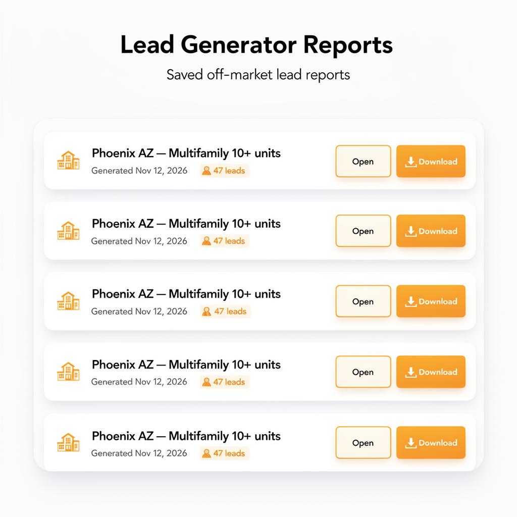 Lead generator reports