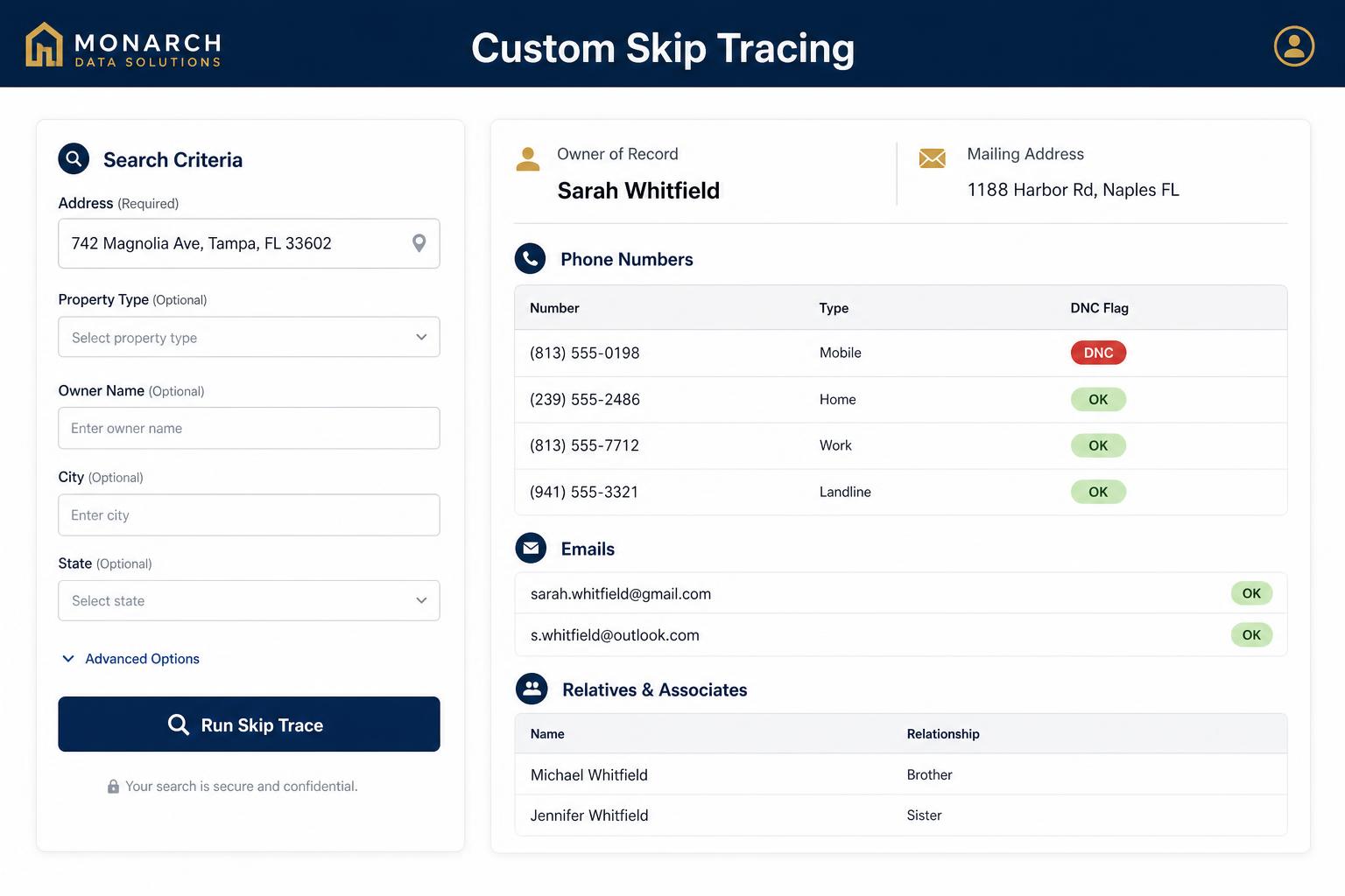 Skip tracing