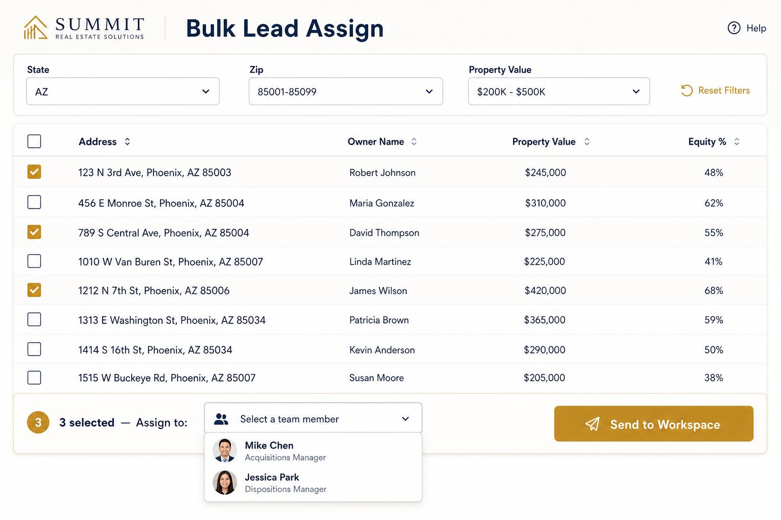 Bulk assign & import